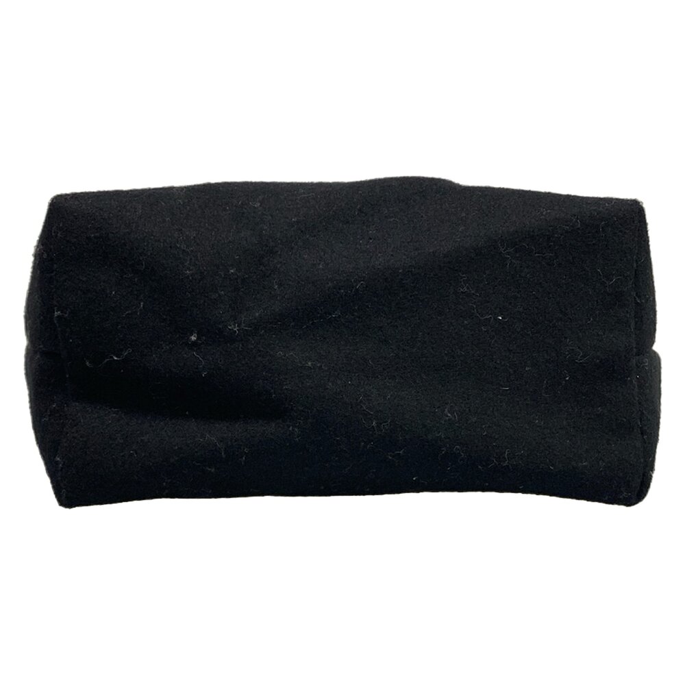 Saint Laurent PARIS Embroidery Pouch Pouch 710435 Black Gold Wool Leather - Picture 3 of 6